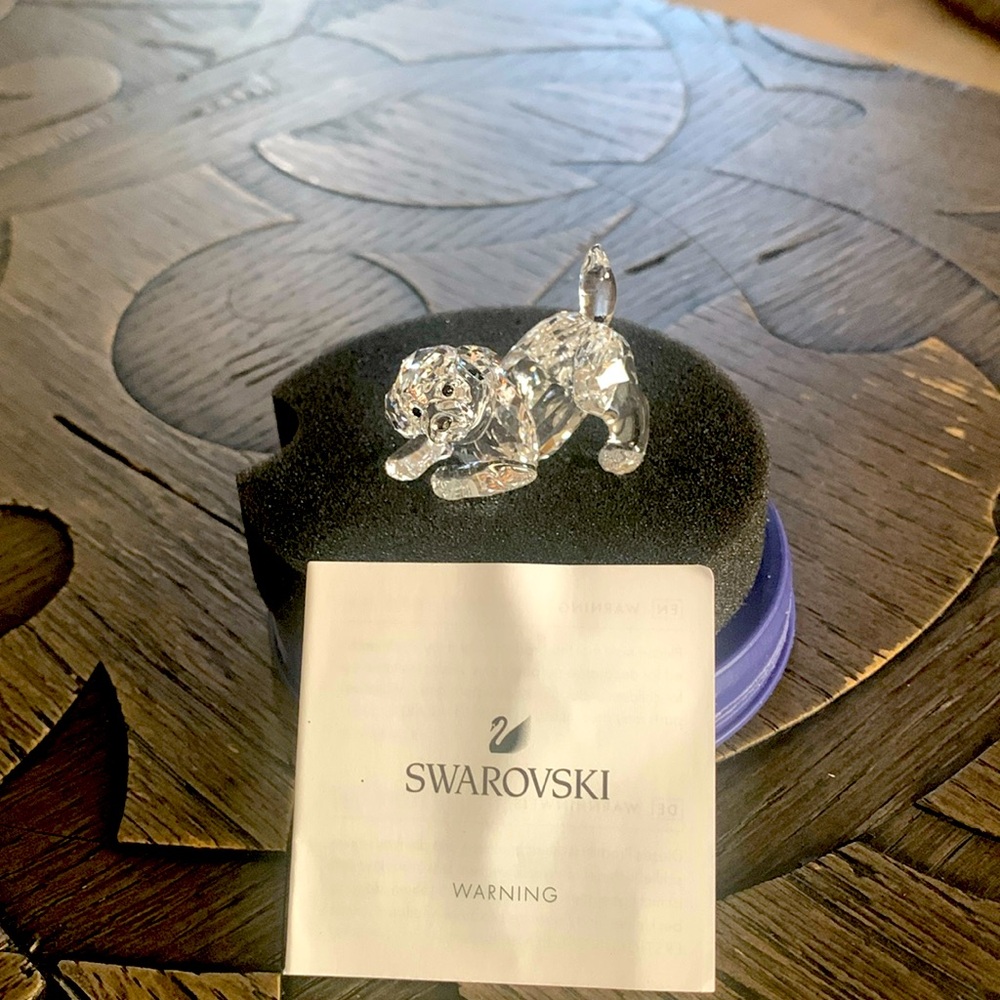 Swarovski crystal dog